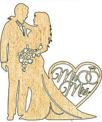 Топпер "Mr&Mrs", 36001171-з 13*15 см