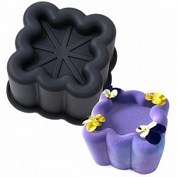 Силиконовая форма для муссовых бенто-тортов «Квадратная» 12,4 см*12,4 см