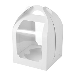 Коробка для кулича 15 см*15 см*21 см с вкладышем